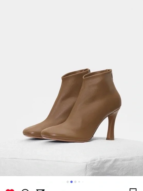 Celine Brown bootie Leather stretch Napa glove Bootie 90 - Picture 2 of 7